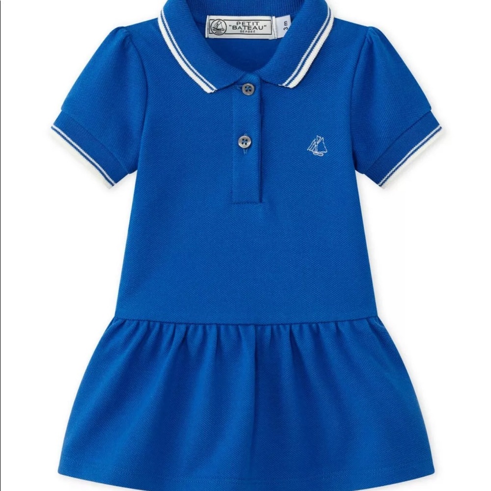 Petit Bateau baby girls dress onesie EUC